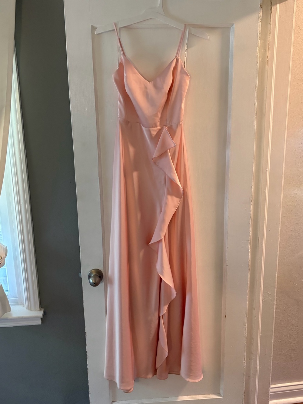 Birdy Grey Theresa Dress- Matte Satin Fabric & Blush Pink Blush Color - Picture 5 of 13